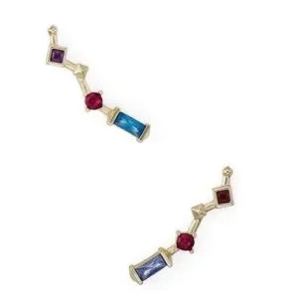 Kendra Scott Sutton Gold Linear Ear Climbers View 5